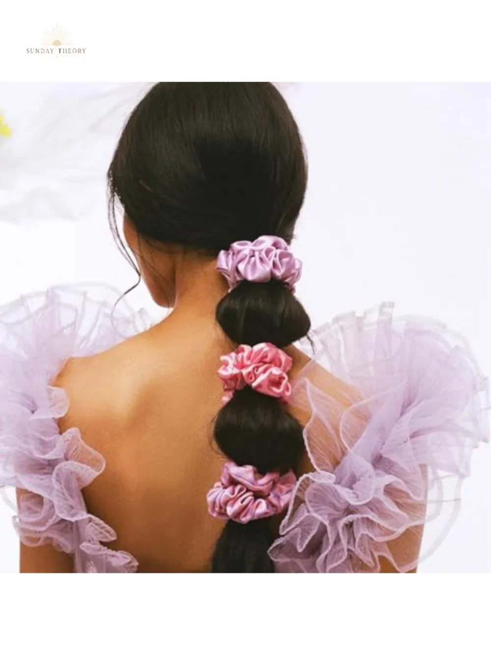 Large Silk Scrunchies Set of 3 No Crease Anti Breakage Gentle Hair